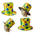 Miniatyrbilde 4 av 5: Polka Dot Clownhatt - Morsom og festlig klovnekostymetilbehør
