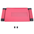 Miniatyrbillede 1 af 8: Aluminiumlegeringsseng Foldbar Bærbar Computer Justerbar Computerbord Bord StativRose Rød