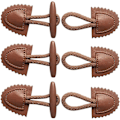 Miniatyrbilde 1 av 4: Jakke Erstatningsknapper, Hornknapper, 10 Par Syknapper, DIY Håndverksdekorasjoner (brun)