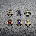 Miniatyrbillede 3 af 5: 20 stk. Neglekunstdekorationer med retro rhinsten krystaller, metallegering, forskellige glitter til DIY 3D smykker