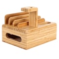 Miniatyrbillede 4 af 8: Bambus Enhed Organizer Stativ Mobiltelefon Tablet Ur Holder Skrivebord Opbevaringsboks Gaver