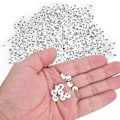 Miniatyrbillede 5 af 6: DIY akryl runde alfabetperler - 1000 stk, hvide med sorte bogstaver