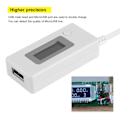 Miniatyrbild 4 av 8: LCD-bakgrundsbelyst digital display USB-amperemeter voltmeter laddningskapacitet effektmätare