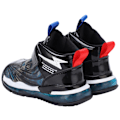 Miniatyrbillede 4 af 8: Moderne sneakers til børn - drenge - åndbare, skridsikre, trykte sportssko til løb - sort + blå - 32