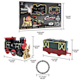 Miniatyrbillede 5 af 6: Børns Legetøj Juletog Skinnesæt med Lys og Lyd Jule Retro Dampspor Tog Model Legetøj