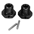 Miniatyrbilde 1 av 8: 1 par aluminiumslegering 17 mm hjulnavadapter med pinne for ARRMA 1/8 RC bil oppgraderingsdelsvart