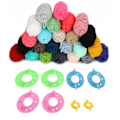 Pikkukuva 7 / 8: Pompom-valmistussarjat Fluff Ball Weaver DIY 24 väriä villalanka neulonta käsityölahjat