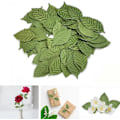 Miniatyrbilde 1 av 5: 100 stk. Falske Grønne Blader Kunstige Silkeblader Simuleringsblader Kunstig Bladkrans Falske Grønne Planter for D