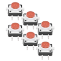 Miniatyrbild 4 av 8: 20 st 12x12x7,3 mm Taktil Tryckknappsbrytare LED Momentan Taktil Tryckknappsbrytare Röd