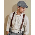 Miniatyrbild 2 av 4: Grå Vintage mesh basker ivy keps herr platt hatt andningsbar keps golf sommar platt hatt andningsbar mesh neutral