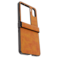 Miniatyrbild 7 av 8: Case till Oppo Find N2 Flip syntetiskt läder Ultratunnt stötsäkert cover till Oppo Find N2 Flip Brown