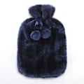 Miniatyrbillede 5 af 5: Vinter Faux Fur Gummi Varm Børne 2 Liter Hånd Fod Varmer Solid Husholdnings Vandpose DGZD rosarød