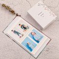 Miniatyrbillede 5 af 6: 4 tommer mini fotoalbum ensartet indre kernelommer lille fotoalbum med naturlig sidevending 4 tommer 2 rammer 200 ark type 2