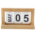 Miniatyrbilde 2 av 8: Liten skrivebordskalender Trefarge Måneder Datoer Separate flippovere Stilig Praktisk skrivebordsdekorasjon