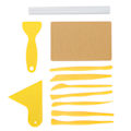 Miniatyrbillede 6 af 8: 11 stk. lerredskaber Akryl Mud Stick Rubbing Clay Board Carving Scraper Craft Tools til børn