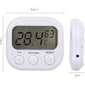Miniatyrbillede 2 af 5: Digitalt LCD termometer Perfekt til vinter, Hygrometerfunktion, Måler luftfugtighed