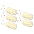 Miniatyrbillede 6 af 8: 5 stk. G9 LED-pærer, dæmpbar lampepære, 6000K hvidt lys, 450LM, 360° strålevinkel, 100-130V pærer til bord-, væg- og pendellamper