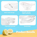 Miniatyrbillede 4 af 5: 2 stk. Manuel Citronpresser, Akryl Manuel Citronskivepresser, Bærbar Transparent Frugtpresser, Elegant Fugleform, Håndpresser til Appelsin Citron Li