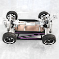 Pikkukuva 3 / 5: Korjausaseman työteline 1/8 1/10 RC-autolle, punainen