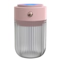 Miniatyrbillede 1 af 5: Mini farverig luftfugter farvelampe natlampe 250ml kontor soveværelse let at bære, (pink)