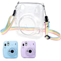 Miniatyrbilde 1 av 5: Mini 11 Hard PVC-deksel for instax mini11 Kamera Reiseveske med Avtakbar Stropp - Skinnende Transparent