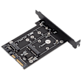 Pikkukuva 8 / 8: SATA-sovitin 2 in 1 MSATA/M2 NGFF SSD -sovitin kahteen SATA3-porttiin, jossa SATA-kaapeliruuvit 2230/2242/2260/2280
