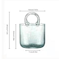 Miniatyrbillede 4 af 5: Klar Glas Håndtaske Formet Vase til Hjemmebryllup Dekoration i Lysegrøn