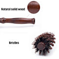 Miniatyrbilde 3 av 8: Børstehårbørste i tre, hårbørster til frisering for menn og kvinner, styling, tørking, krølling og retning