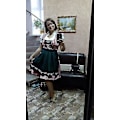 Pikkukuva 5 / 5: Perinteinen saksalainen ruudullinen Dirndl-mekko XXL - Vihreä