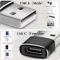 Pikkukuva 3 / 3: USB-C naar USB-A vrouwelijke naar mannelijke adapter - Snel opladen en gegevensoverdracht - voor iPhone 12/13