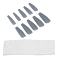 Miniatyrbillede 4 af 8: 10 stk tryk på negle Kiste falske negle tips Ekstra lang kiste blank falske kunstige negle Manicure dekoration til kvinderN5355-05