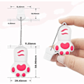 Miniatyrbillede 4 af 5: USB Flash Drive 128 GB, USB 2.0 Flash Drive, 128 GB Bærbar USB Stick USB Flash Drive Ekstern Lagring Hukommelse til Computere Fjernsyn Bil Hvid