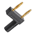 Miniatyrbillede 4 af 8: 10 STK U52 2 mm Bananstik Dobbeltrækket kortslutningsstik DIY-kabelstik 10 mm Mellemrum Sort