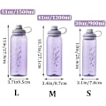 Miniatyrbild 2 av 5: Reseflaska 1500ml/1000ml med Piplock Halv Gallon Vattenflaska Sportvattenflaska Stor Vattenflaska
