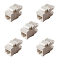 Miniatyrbilde 1 av 5: 5 stk. Rj45 Cat6 Keystone Jack Innsetting, Punch Down Keystone Jack Adapter, Hvit