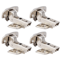 Miniatyrbillede 3 af 8: 4 sæt hængsler til skabskøkken med dæmpningsbufferdør Bisagra koldvalset stålhardware Bent Arm 11,3 x 7,2 x 3,6 cm