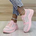 Miniatyrbillede 3 af 3: Rhinestone Mesh Lace-up Dame Athletic Løbesko 38 Pink