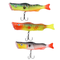 Miniatyrbillede 2 af 8: 3 stk. Popper fiske lokkemad flydende agn trekrog livagtig crankbait fiskegrej