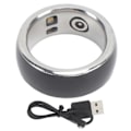 Miniatyrbillede 1 af 8: Smart sundhedsring Bluetooth sundhedstracker ring blodiltmåling skridttælling vandtæt genopladelig bærbar smart ring størrelse 21