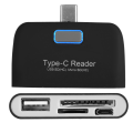 Miniatyrbild 5 av 8: Aluminiumlegering Typ C TF Minneskortläsare till USB OTG Hub Adapter för Macbook Phone Tablet