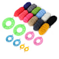 Miniatyrbild 6 av 8: Pompom Maker Kits Färgglada Fluff Ball Weaver DIY Ullgarn Stickning Hantverk Gåvor