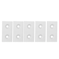 Miniatyrbilde 4 av 8: 5 stk aluminium profil endelokk legering metall dekkplate lineære bevegelige deler 4080 doble hull sølv