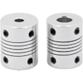 Miniatyrbild 1 av 3: 2 st 3D-skrivardelar Flexibel koppling/axelkopplingar 24*19mm Flexibel axel Aluminium (Storlek : 8*8*25MM)