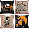 Pikkukuva 1 / 4: Halloween-tyynyliinasetti - Oranssi ja musta Onnellinen Halloween