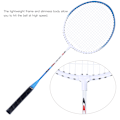 Miniatyrbild 7 av 8: 2 st järnlegering badmintonracket primärt träningsövningsutrustning med mjukt handtag blå