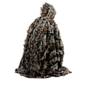 Miniatyrbild 5 av 7: Kamouflage Regn Poncho 3D Löv Ghillie Poncho Huva Vattentät Camo Regnrock för Barn Vuxna Utomhus Camping Vandring
