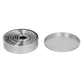Miniatyrbilde 4 av 8: 12 stk runde stansesett i rustfritt stål, sirkelformet hulstansesett for deig, leire