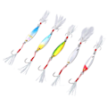 Pikkukuva 4 / 8: 5 kpl 10g Jig kalastusviehe Metalli Jig syötit Teko Viehe höyhen koukut kalastus tarvikkeet Bass
