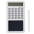 Miniatyrbillede 1 af 8: Lommeregner Skrivetablet Hvid LCD 12-cifret Display Bærbar Maleri Håndskrift Tavle