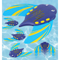 Miniatyrbillede 4 af 5: Stingray Glider - Vandlegetøj til Pool med Justerbare Finner (Enkeltpakke)